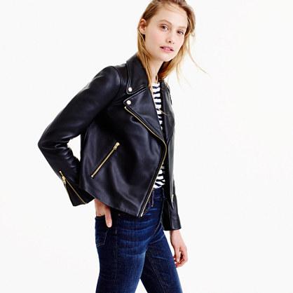 J.Crew Collection leather motorcycle jacket