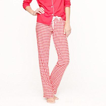 J.Crew Flannel sleep pant in gingham