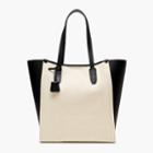 J.Crew Signet tote bag in canvas and Italian leather