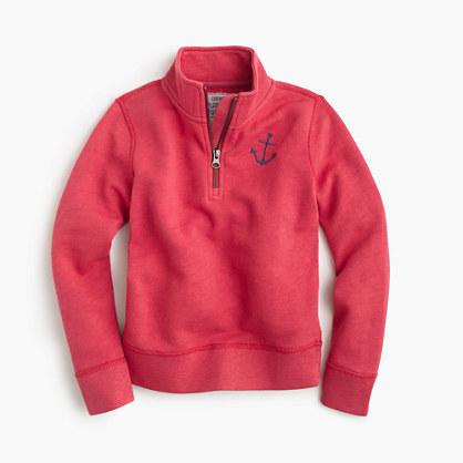 J.Crew Boys' half-zip anchor sweatshirt