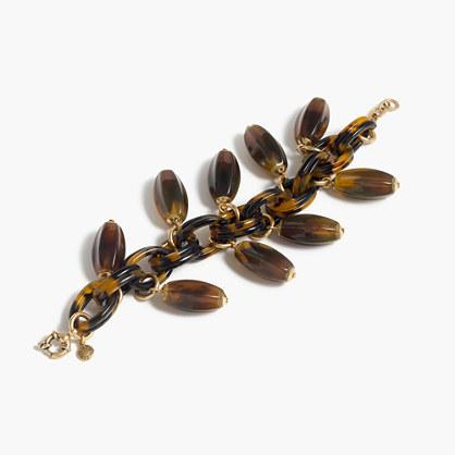 J.Crew Beaded tortoise link bracelet