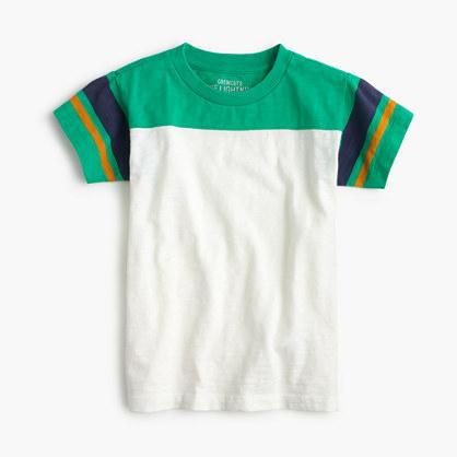 J.Crew Boys' football yoke striped T-shirt
