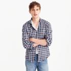 J.Crew Slim brushed flannel shirt in multicolor plaid