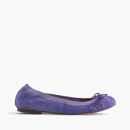 J.Crew Ava crystal cap-toe ballet flats