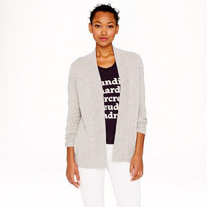 J.Crew Collection cashmere long open cardigan