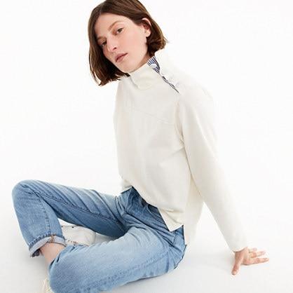 J.Crew Button-shoulder turtleneck