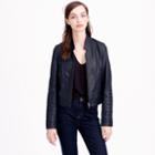 J.Crew Collection standing-collar leather jacket
