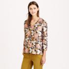 J.Crew Collection gilded floral jacquard top