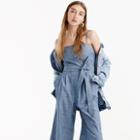J.Crew Chambray jumpsuit with tie