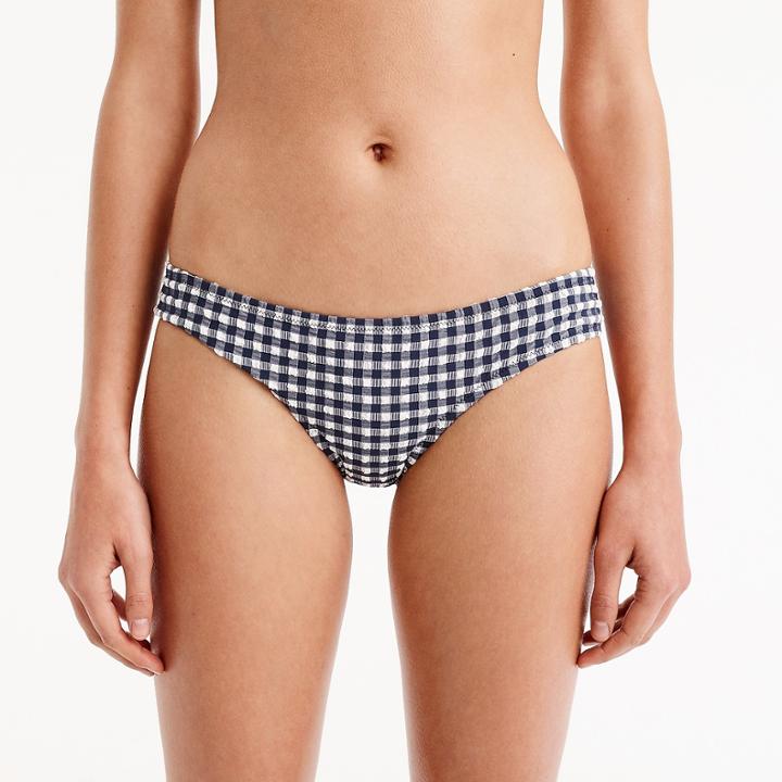 J.Crew Surf hipster bikini bottom in classic gingham