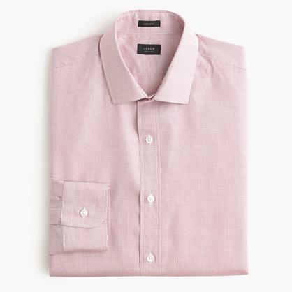 J.Crew Tall Ludlow shirt in classic burgundy microgrid