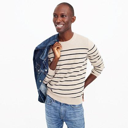 J.Crew Italian cashmere crewneck sweater in stripe