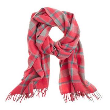 J.Crew Plaid wool scarf