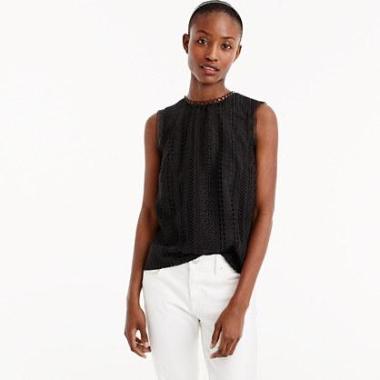 J.Crew Mixed lace top