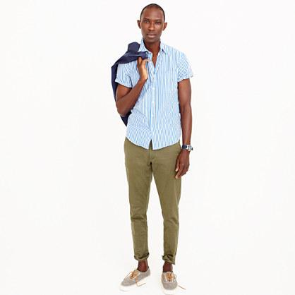 J.Crew Short-sleeve shirt in blue stripe