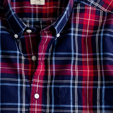 Secret Wash button-down shirt in Emmet tartan