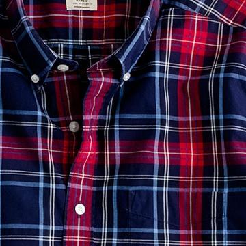 Secret Wash button-down shirt in Emmet tartan