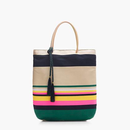 J.Crew Pop-stripe tote
