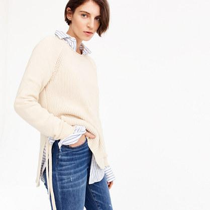 J.Crew Side tie crewneck sweater