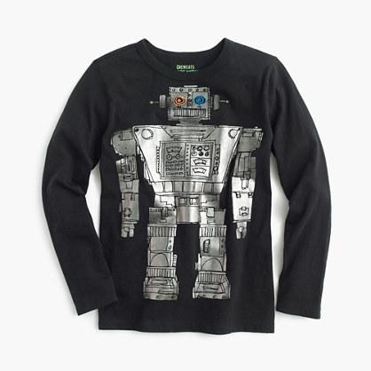 J.Crew Boys' long-sleeve robot T-shirt