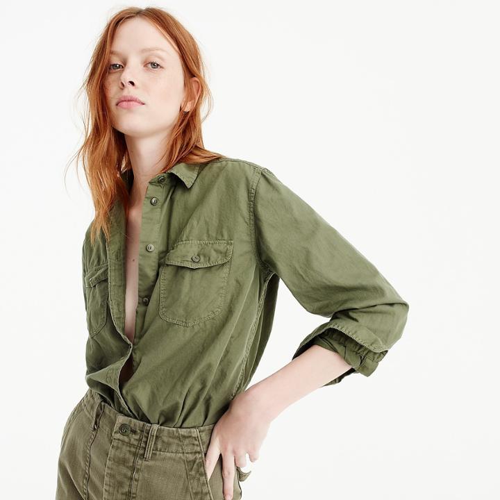 J.Crew Boyfriend shirt in fatigue