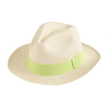 J.Crew Panama hat with contrast ribbon