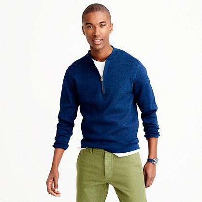 J.Crew Half-zip indigo sweater