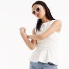 J.Crew Sleeveless tie-waist peplum top