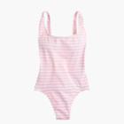 J.Crew Plunging scoopback one-piece swimsuit in stripe