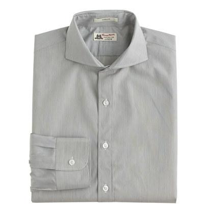 J.Crew Thomas Mason&reg; for J.Crew Ludlow cutaway-collar shirt in grey stripe