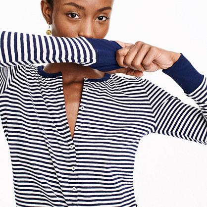 J.Crew Striped henley T-shirt