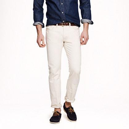 J.Crew 484 selvedge jean in wheat