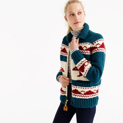 J.Crew Canadian Sweater Company™ bear cardigan sweater