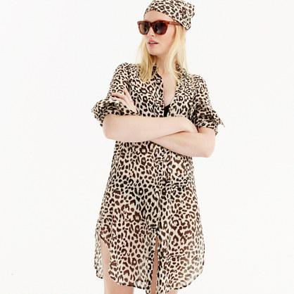 J.Crew Leopard-print beach cover-up