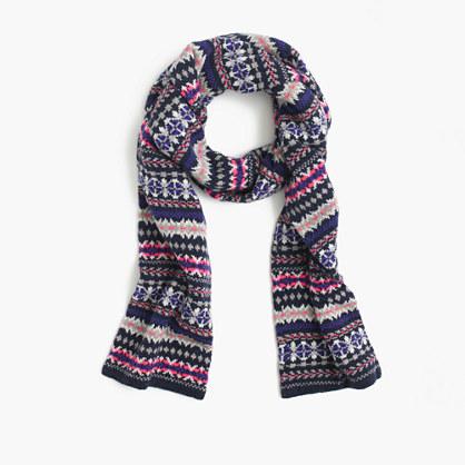 J.Crew Merino wool scarf in Fair Isle