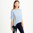 J.Crew Floral block-print tunic with gold tape
