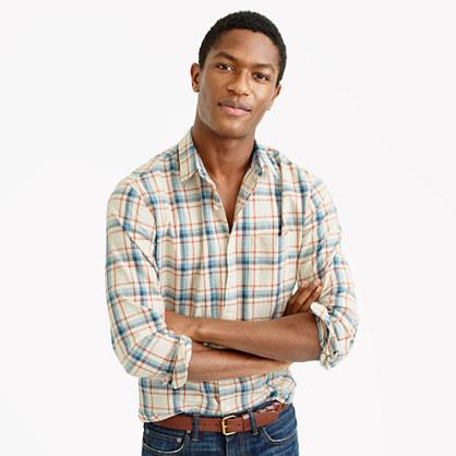 J.Crew Tall slub cotton shirt in faded plaid