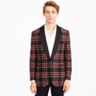 J.Crew Ludlow Slim-fit blazer in red tartan wool