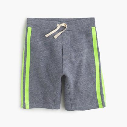J.Crew Boys' Cooper pull-on sweatshort in glow-in-the-dark stripe