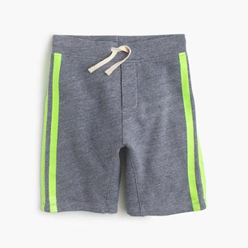 J.Crew Boys' Cooper pull-on sweatshort in glow-in-the-dark stripe