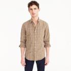 J.Crew Stretch Secret Wash shirt in bronze plaid