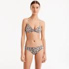 J.Crew French cross-back bikini top in leopard print