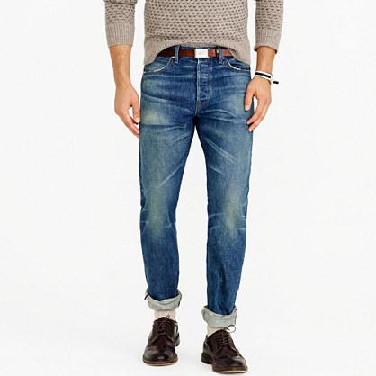 J.Crew Wallace & Barnes straight selvedge jean in Brighton wash