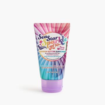 J.Crew Girls' Sunshine & Glitter Seastar Sparkle rainbow glitter sunscreen in party cake