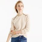 J.Crew Italian cashmere waffle sweater with buttons