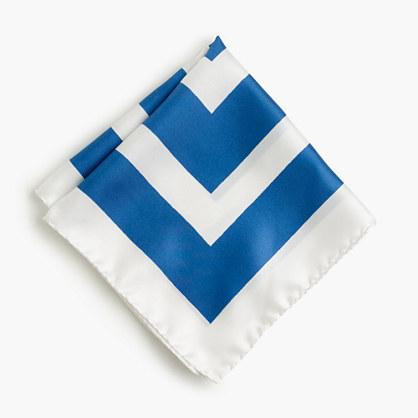 J.Crew Italian silk pocket square in royal print