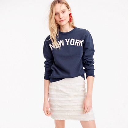 J.Crew Petite mini skirt in fringy lace