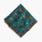 J.Crew Drake's&reg; Italian wool-silk pocket square in block print
