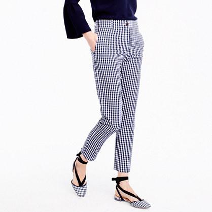 J.Crew Cigarette pant in puckered gingham