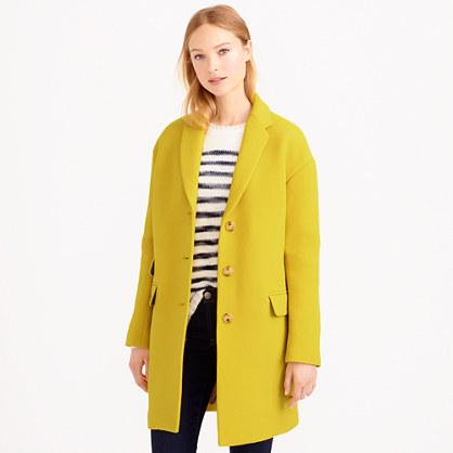 J.Crew Golden double-cloth topcoat